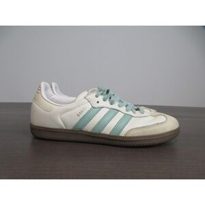 adidas Samba Women's White and Light Blue Sneakers